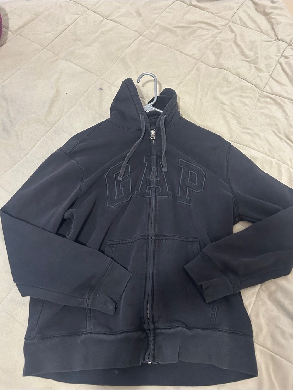 GAP Black Full-Zip Hoodie Jacket